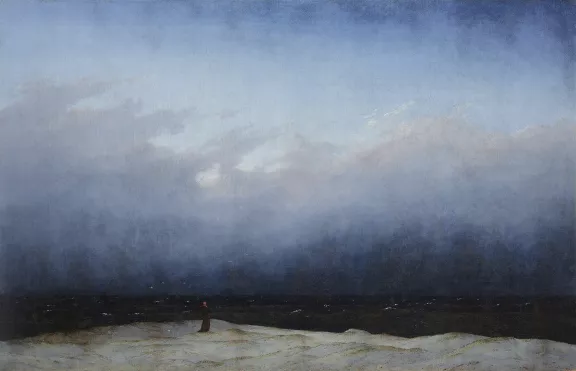Gemälde von Caspar David Friedrich, Mönch am Meer, 1808-1810, Öl auf Leinwand, 110 x 171,5 cm