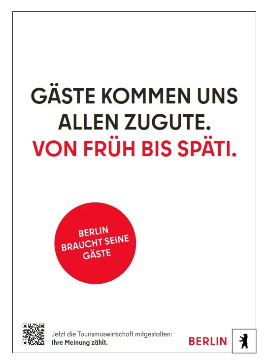 "Berlin braucht seine Gäste" Anzeige 2023