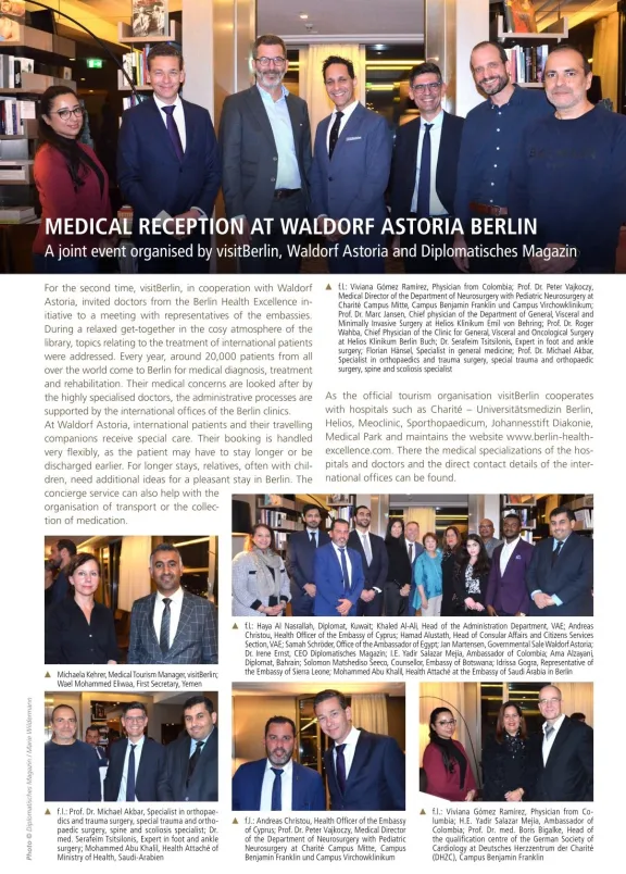 Ausgabe Medical Reception im Hotel Waldorf Astoria