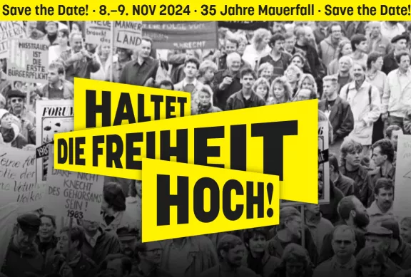 Kampagnenmotiv 35 Jahre Mauerfall