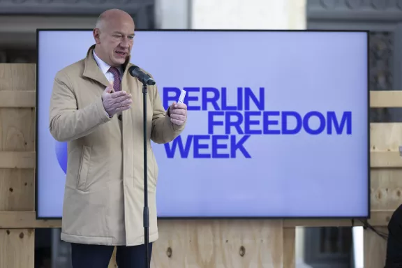 Kai Wegner, Regierender Bürgermeister von Berlin, eröffnet die Berlin Freedom Week