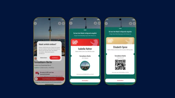 Digitale Vorteilsnutzung in der Berlin WelcomeCard App