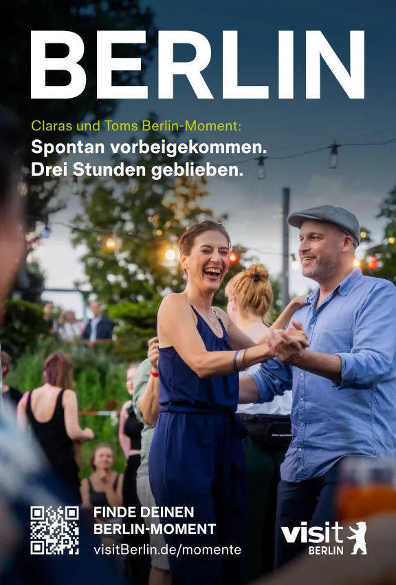 Weiteres Plakatmotiv der Kampagne "Berlin. Moments of Now"