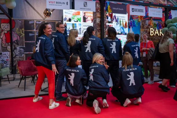 Das Team des visitBerlin Berlin Convention Office IMEX Frankfurt 2024